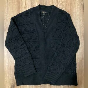 Frye Open Front Cardigan Sweater Black size Small